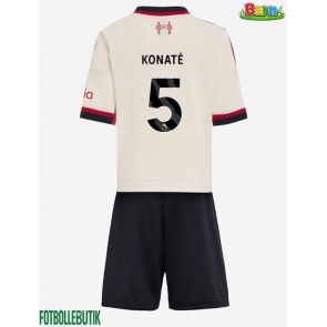 Liverpool Ibrahima Konate #5 Bortaställ Barn 2025-26 Kortärmad (+ Korta byxor)